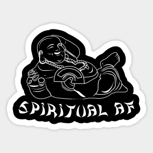Spiritual AF Funny Buddha Sticker